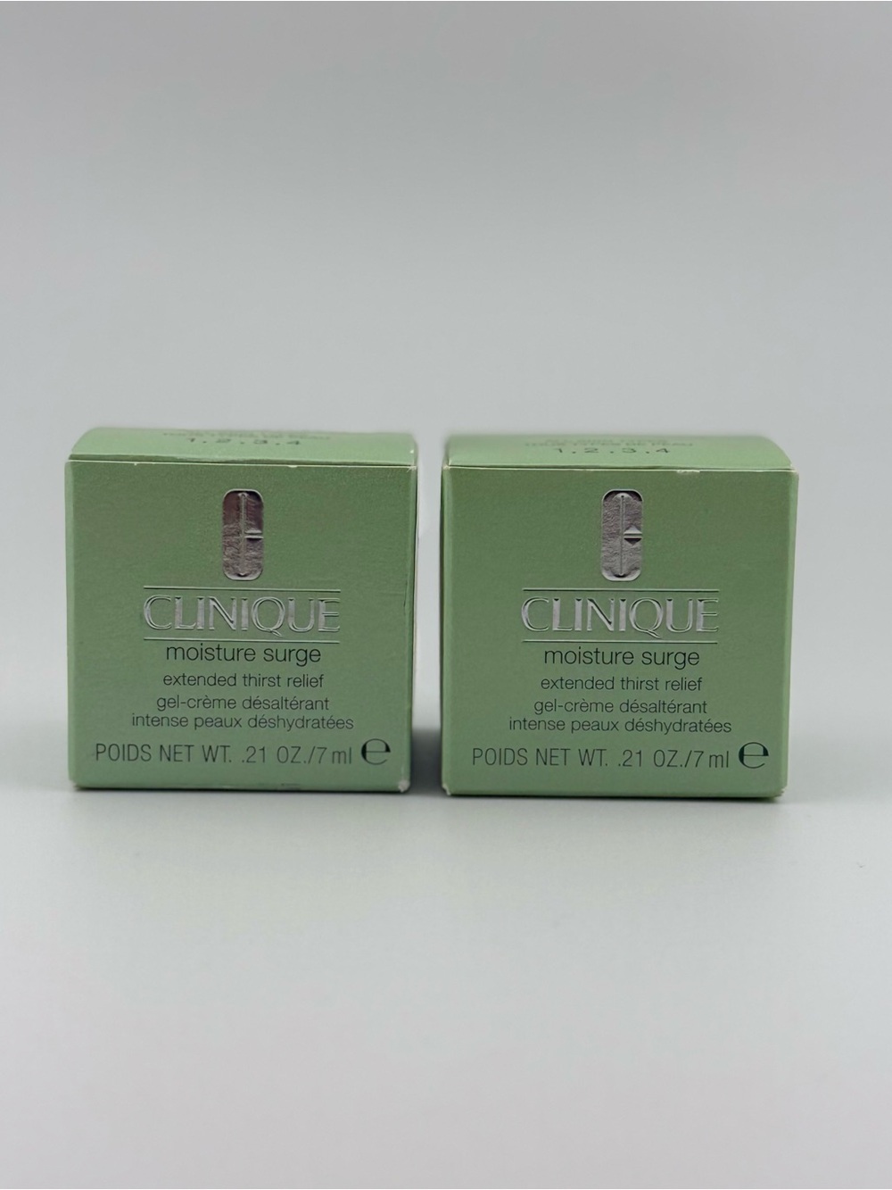 NIB Set of 2 Clinique Moisture Surge Extended Thirst Relief Hydrating Gel Cream